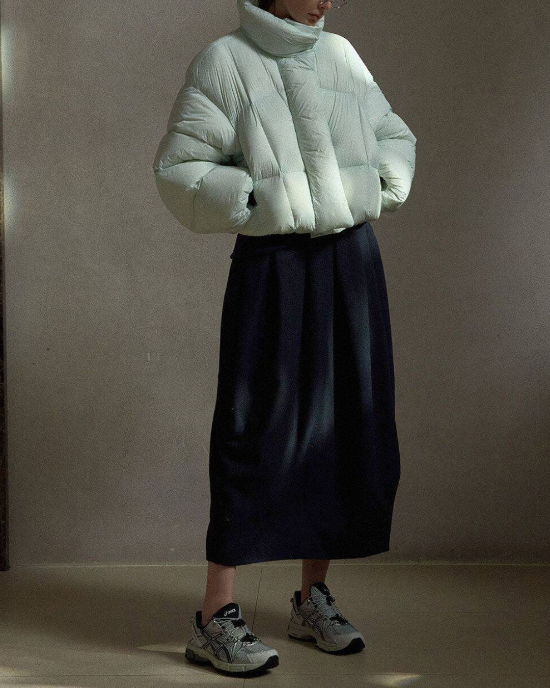 Brushed Tulip Midi Skirt　SK019