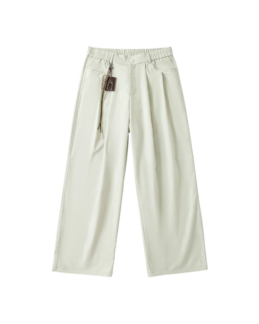 Rope ＆ Leather Tag Tuck Wide Pants　PT033