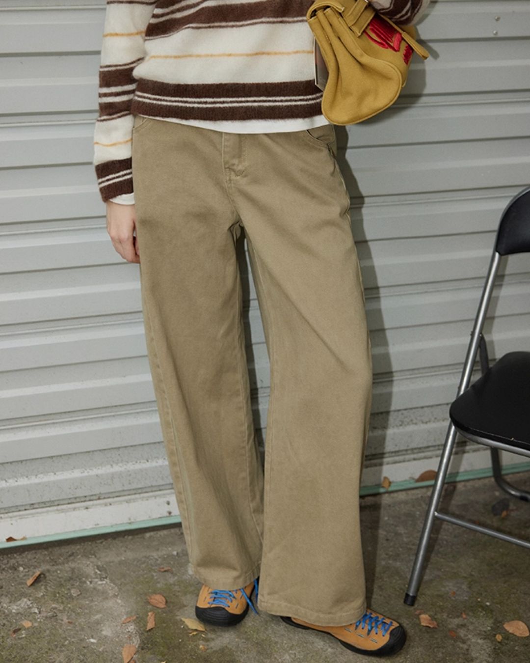 Curved Collar Denim Pants　DP010