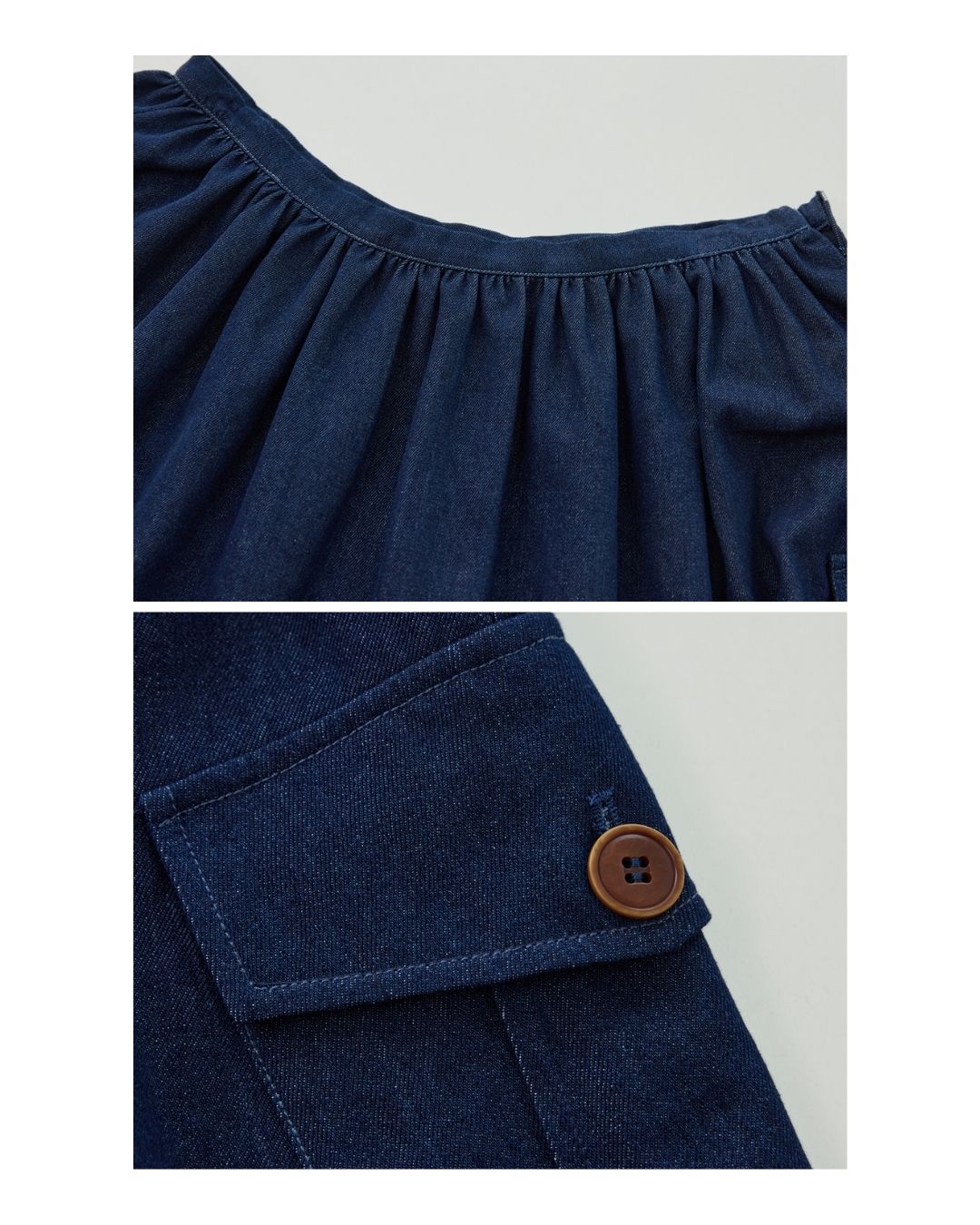 A-line Pleated Shirt ＆ Knee-length Skirt　LS011