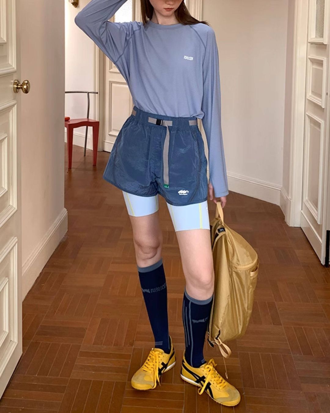 Color Block Sports Knee Socks　OR001