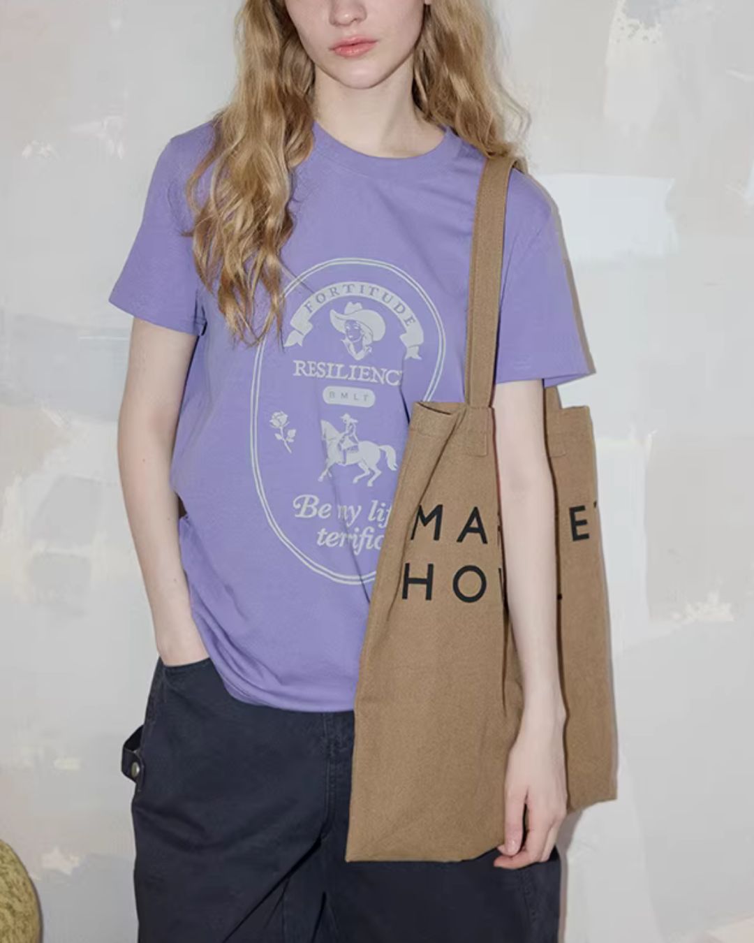 Retro Print French T-shirt　ST008