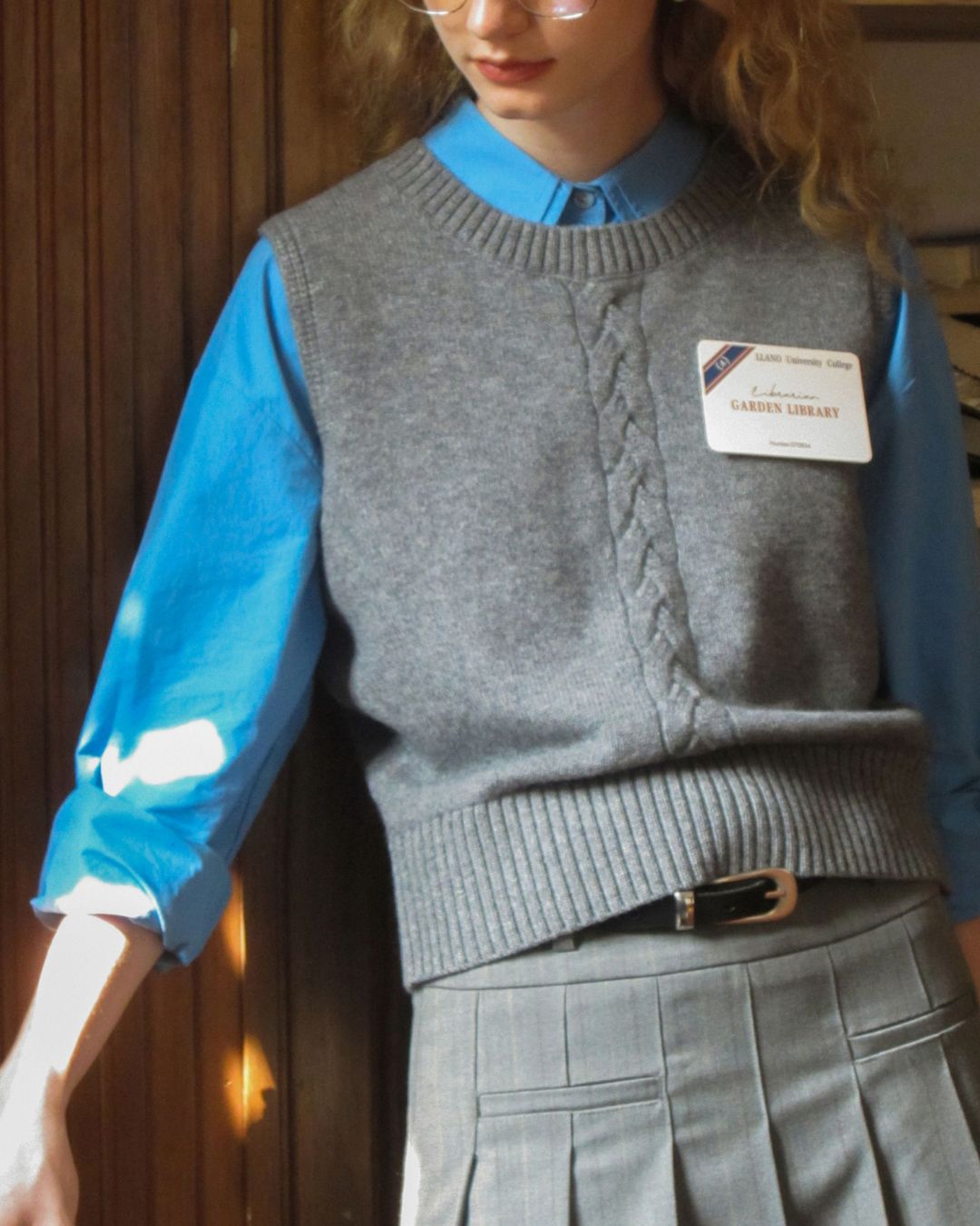 Braided Wool Knit Vest　VT007