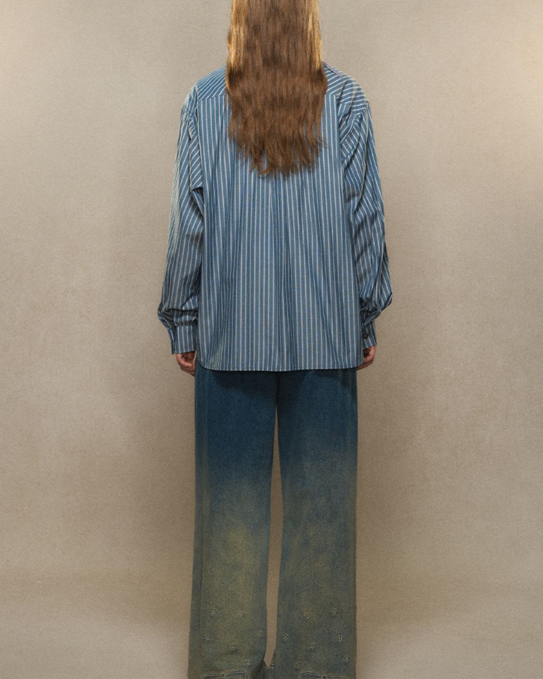 Bowtie Striped Shirt　LS019