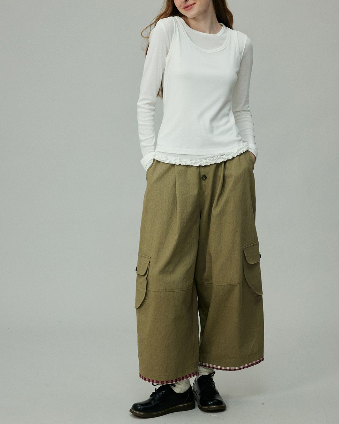 Layered Long Sleeve T-shirt　LT001