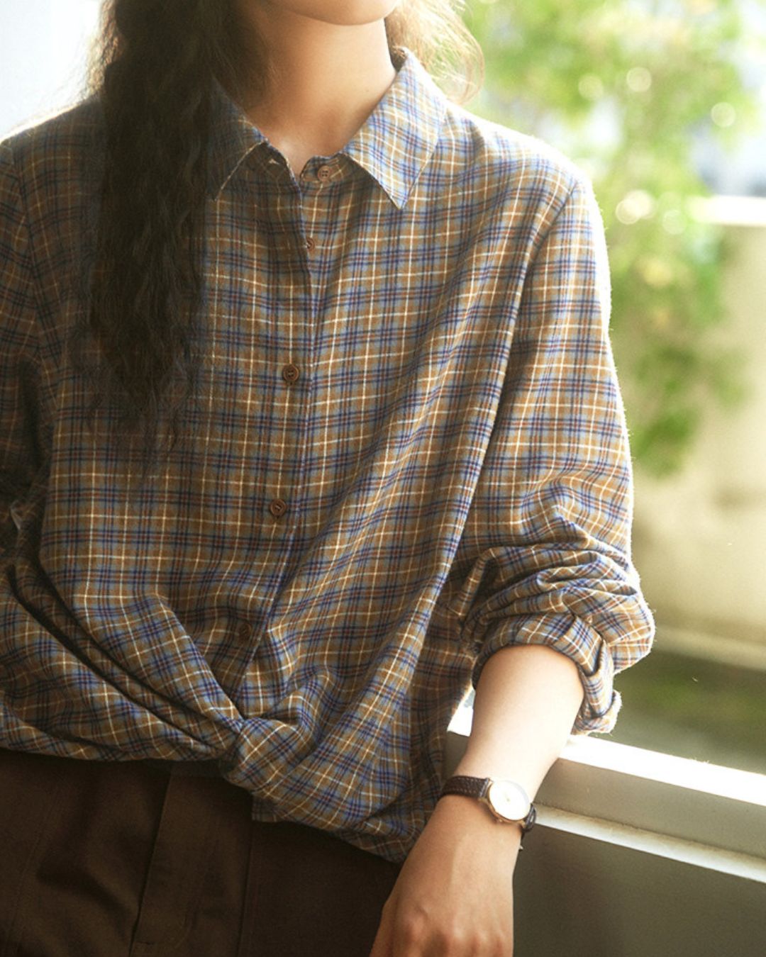 Check Retro Shirt　LS059