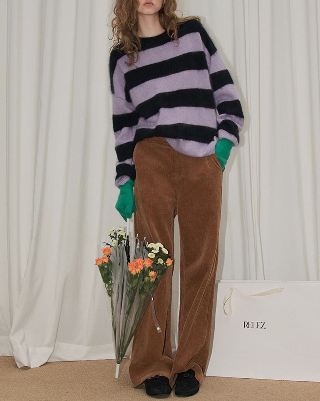 Thick Border Wool Loose Knit　KN061