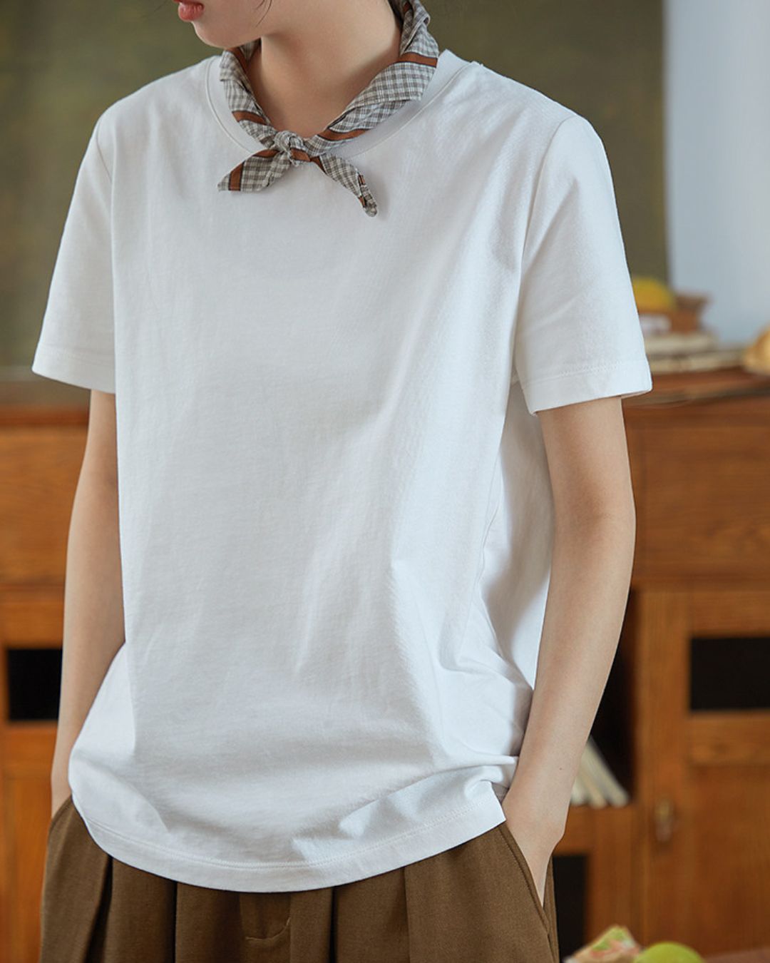 Slim Fit Classic Cotton T-Shirt　ST004