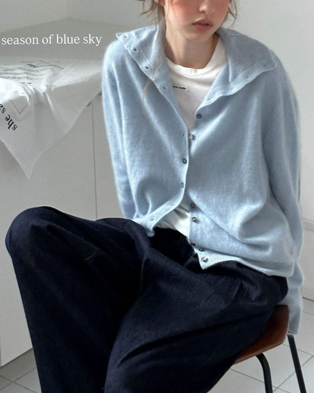 Wool Cashmere Knit Cardigan　KN038