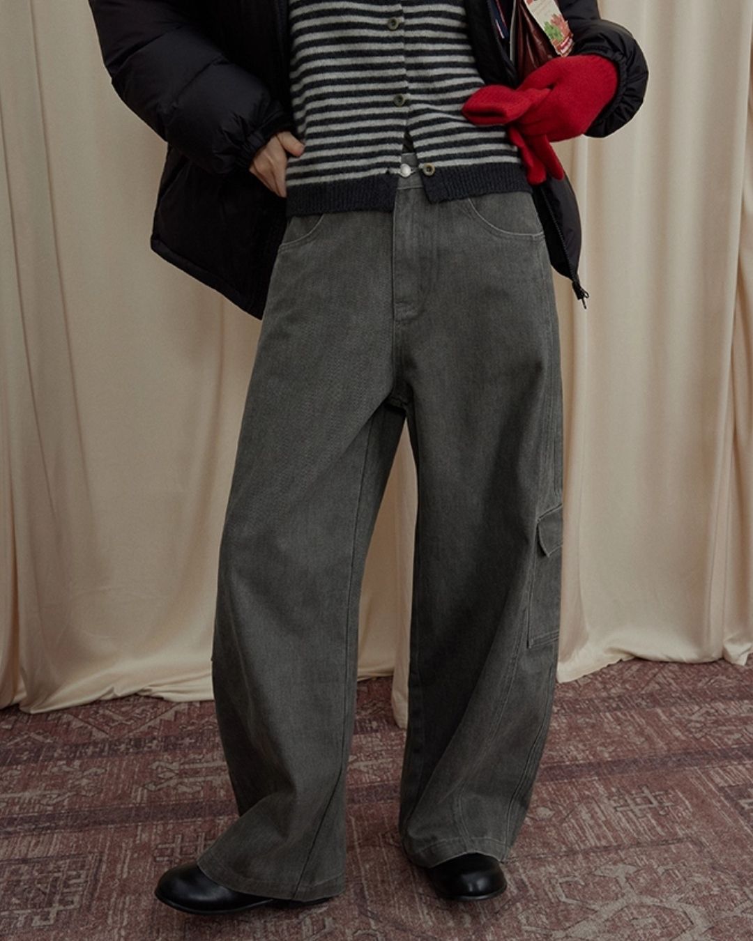 Work Denim Wide Pants　DP008