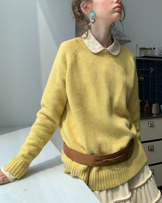 Basic Round Neck Sweater　KN003