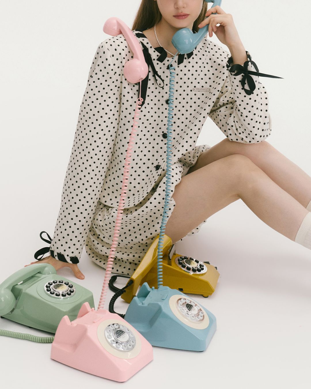 Ribbon Lace-Up Collarless Jacket　JK029