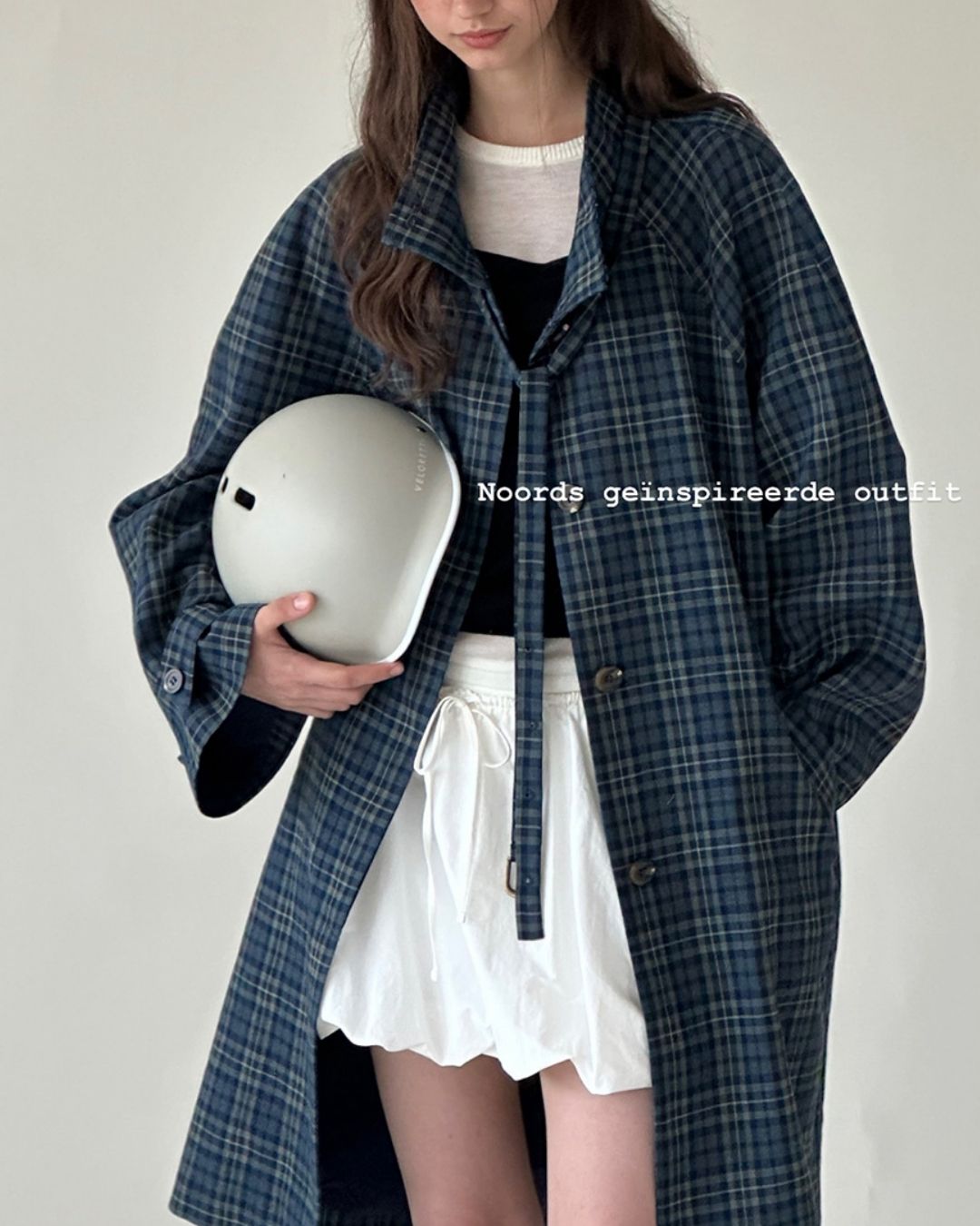 Stand Collar A-line Coat　CT002