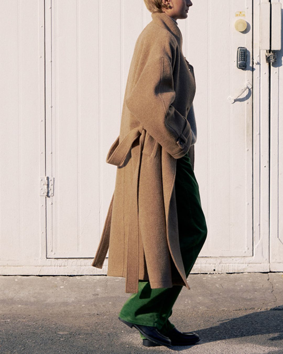 Stand-collar Wool Long Coat　CT029