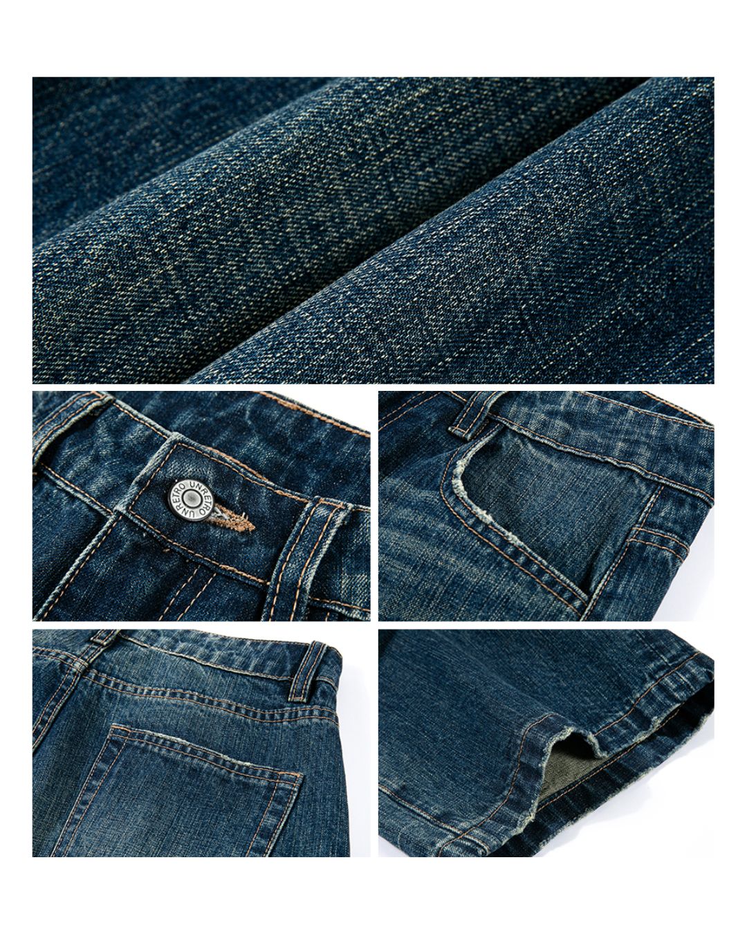Washed Wide Straight Jeans　DP006