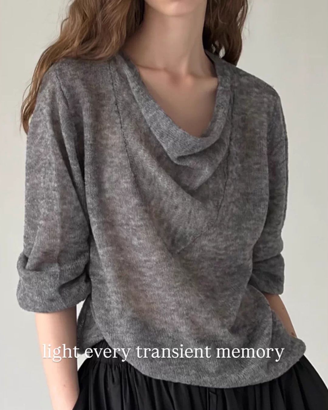 Drape Neck Relaxed Knit　KN117
