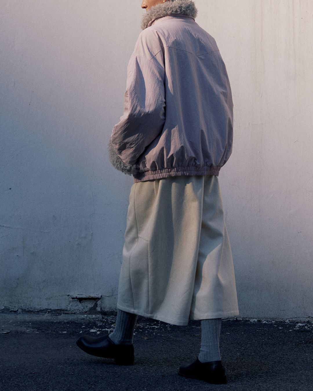 Stand-up Boa Collar Padded Jacket　JK077