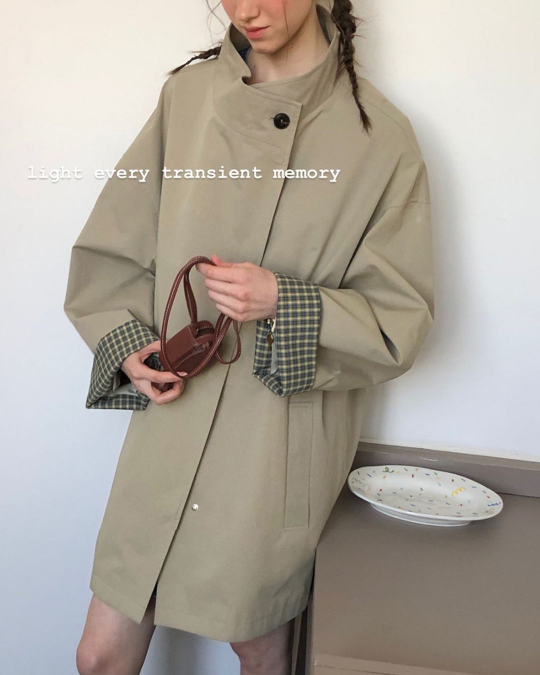 Stand Collar Mid-length Jacket　JK017