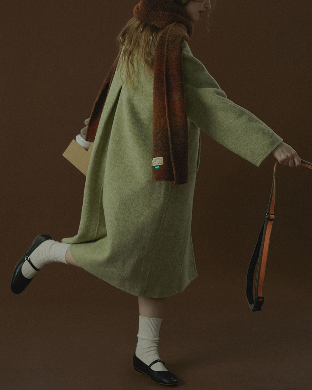 Retro Wool Collared Long Coat　CT008