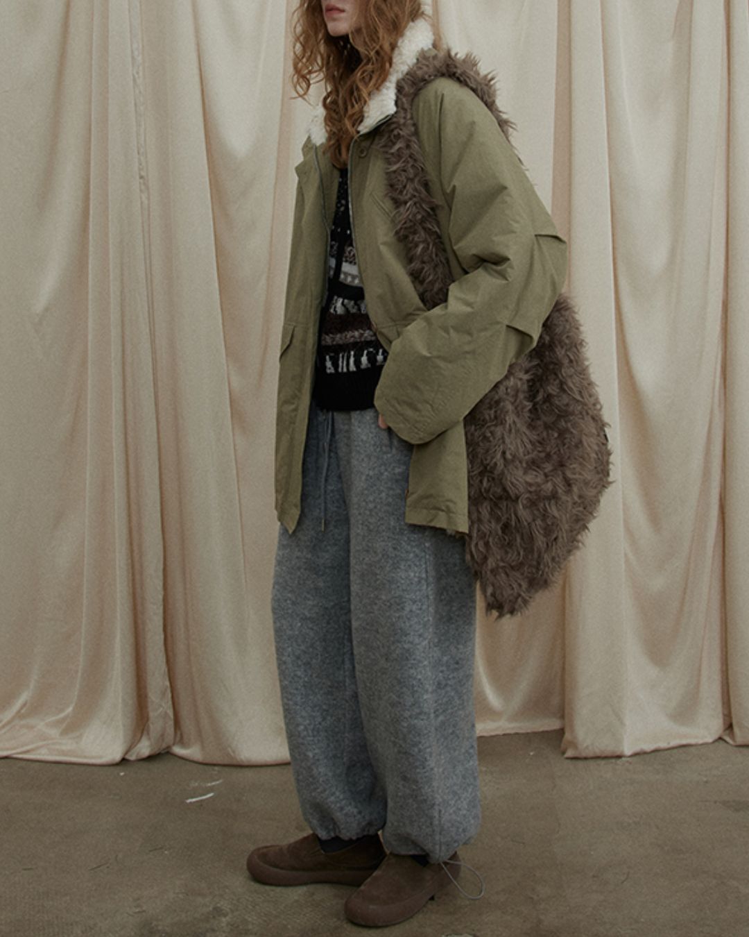 Drawstring Wool Casual Pants　PT023