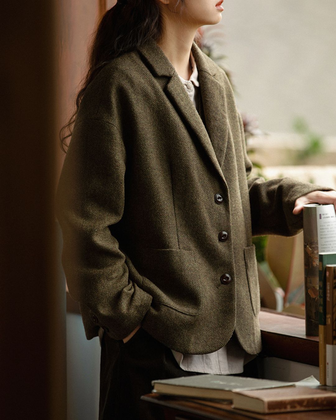 Retro Tweed Tailored Jacket　JK032