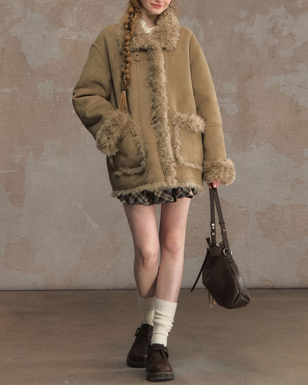 Reversible Mouton Fur Coat　CT025