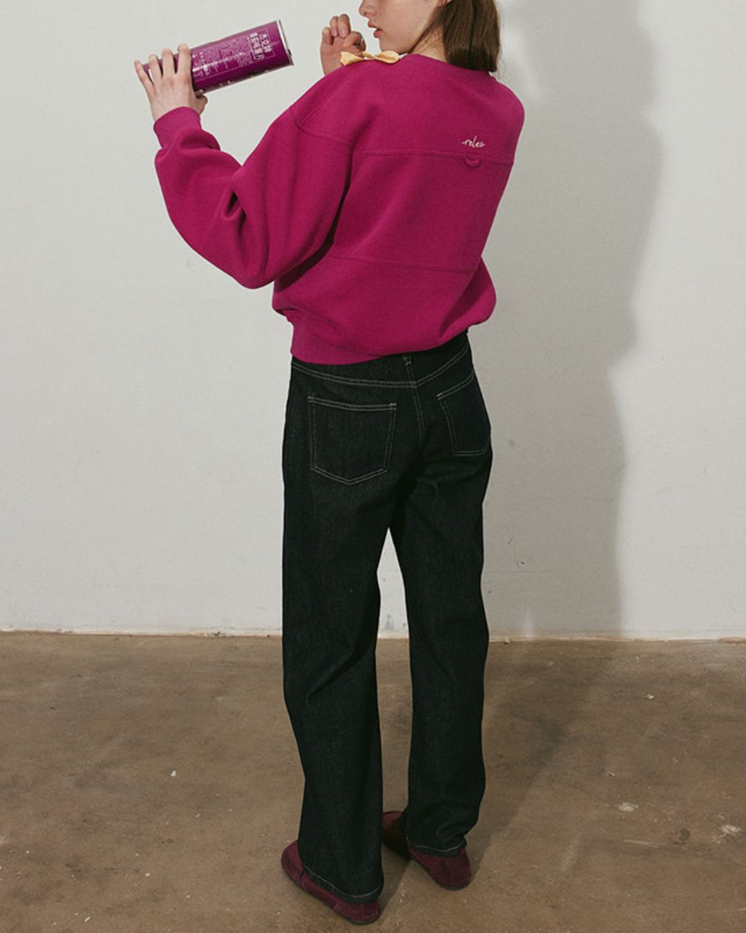 Stitch Line Cropped Sweat　SW013