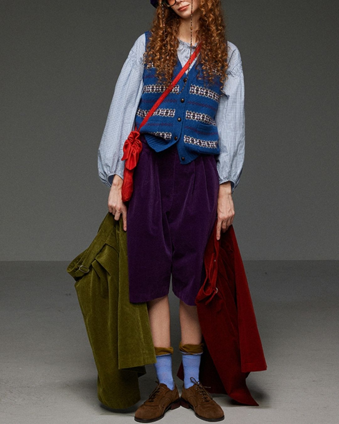 Corduroy Wide Half Pants　PT015