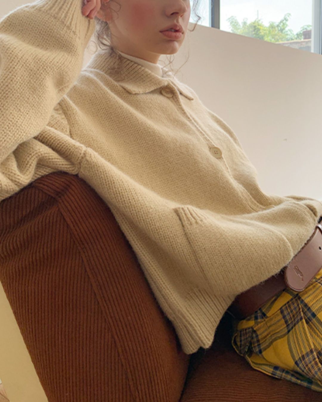 Retro Button Knit Cardigan　KN004