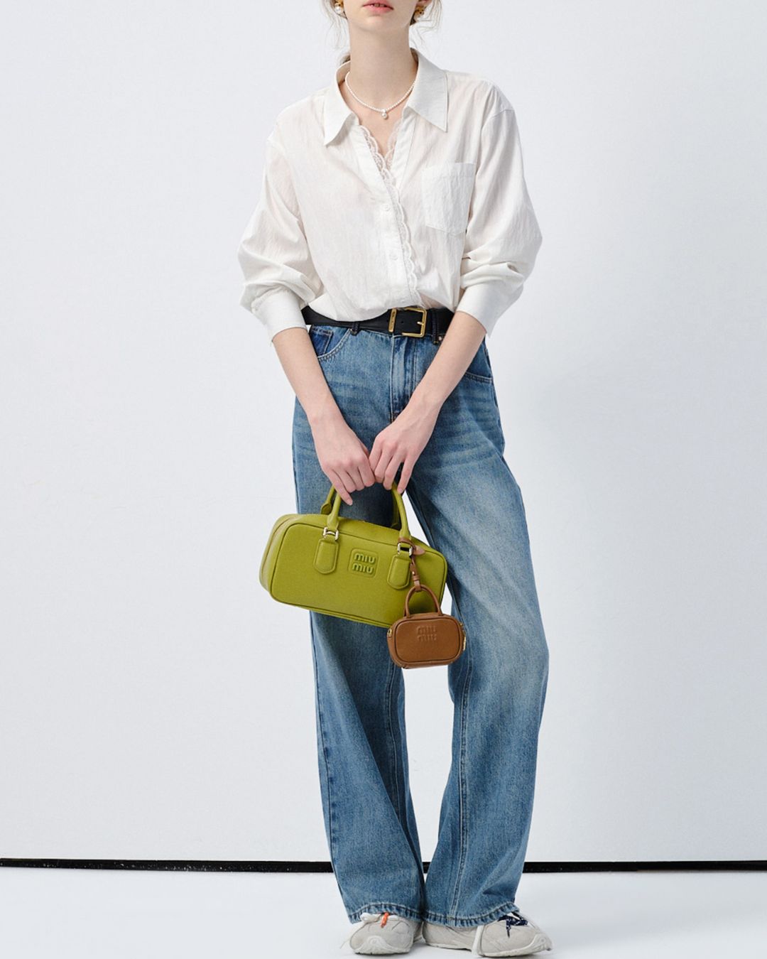 Lace V-neck French Shirt　LS033