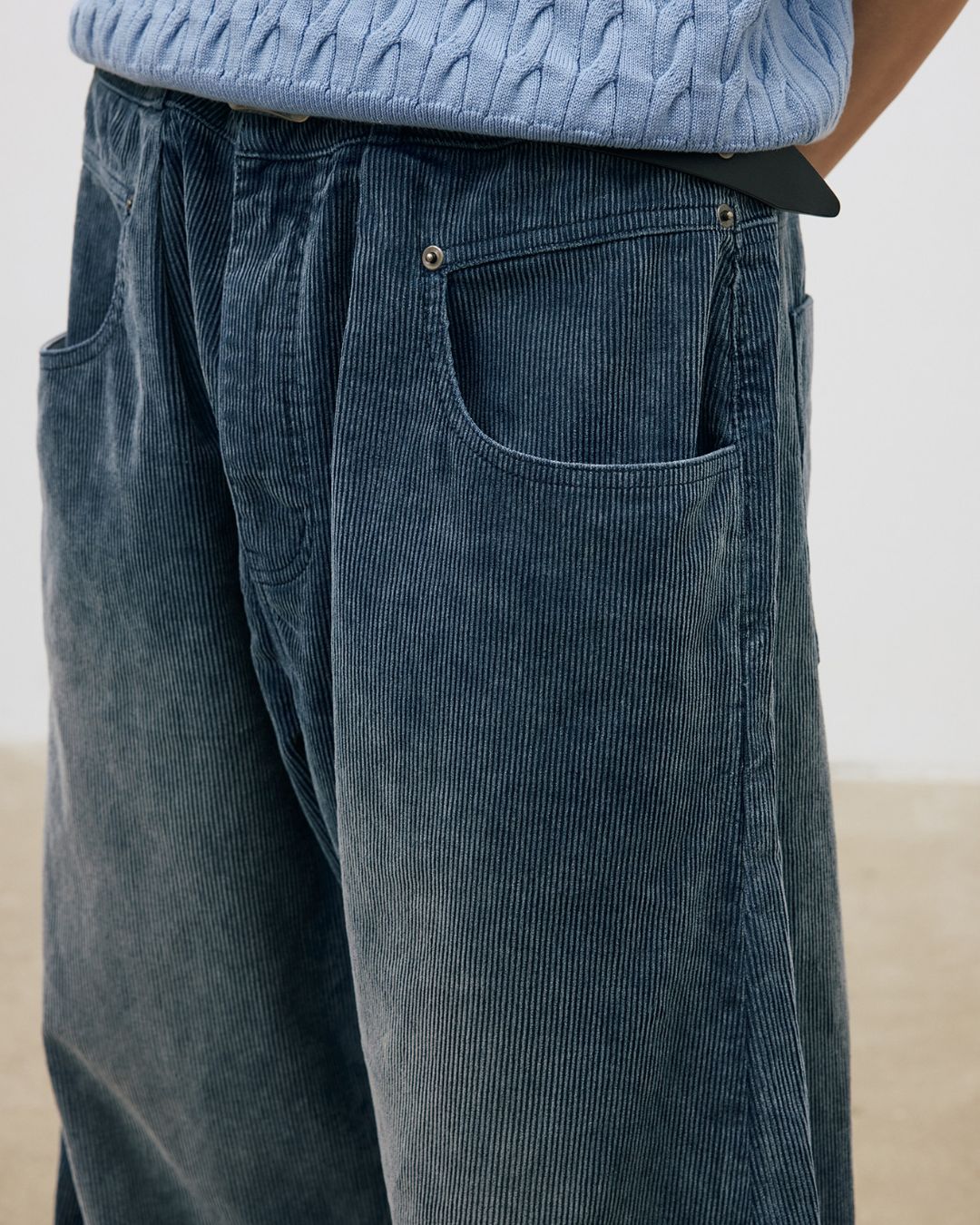Washed Corduroy Curve Pants　PT044
