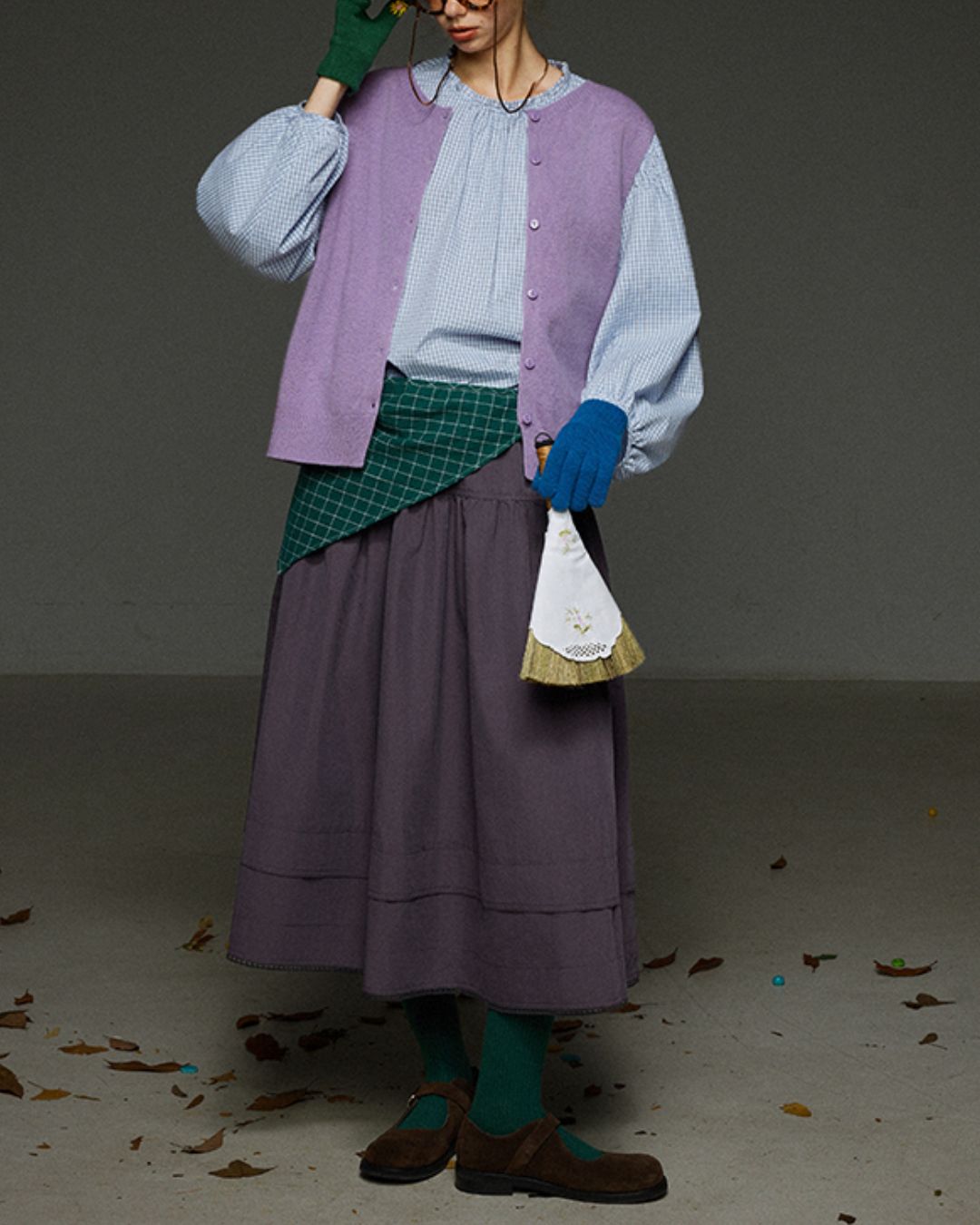 Retro Knit Front Button Vest　KN034