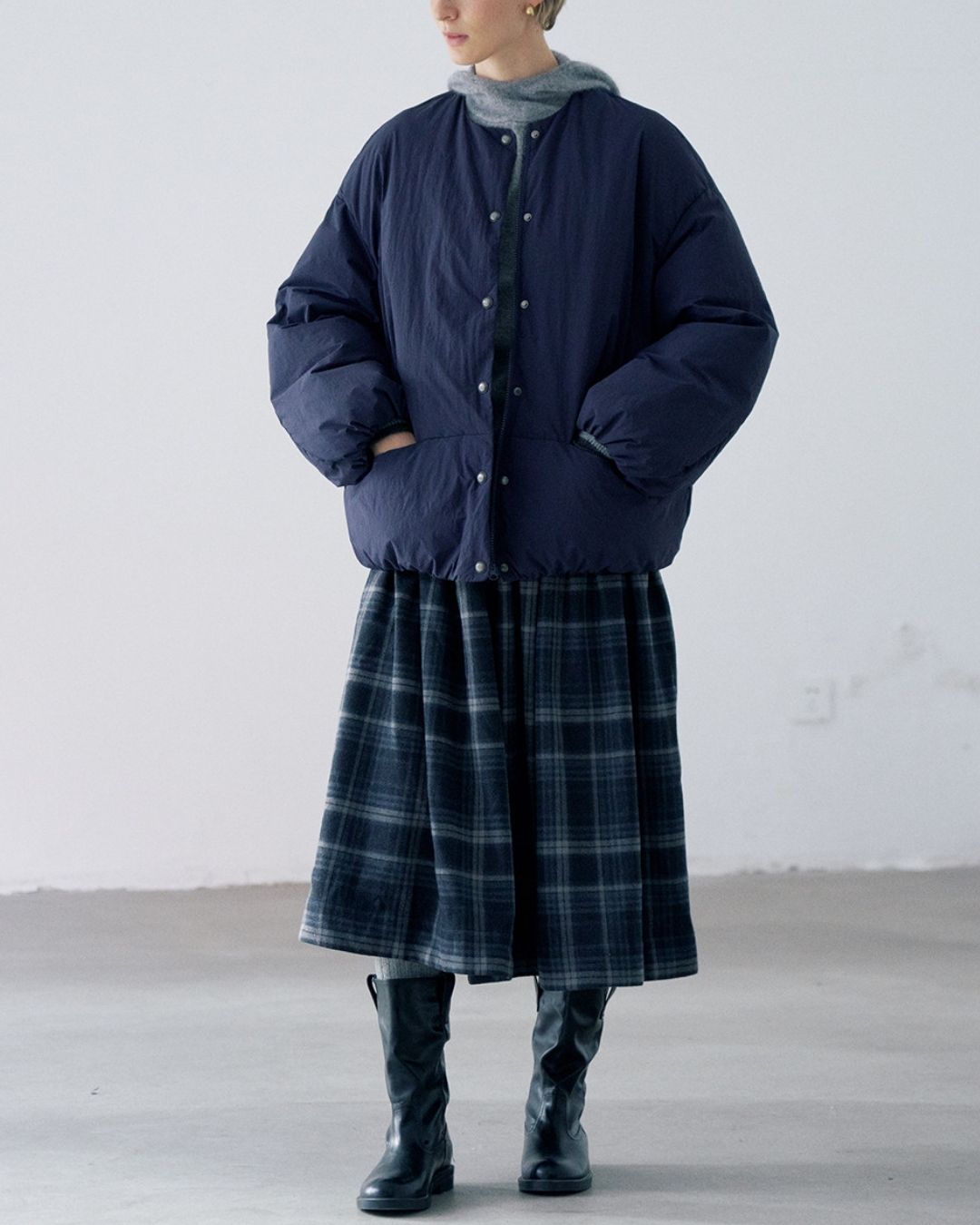 Detachable Scarf Puffer Down Jacket　JK080