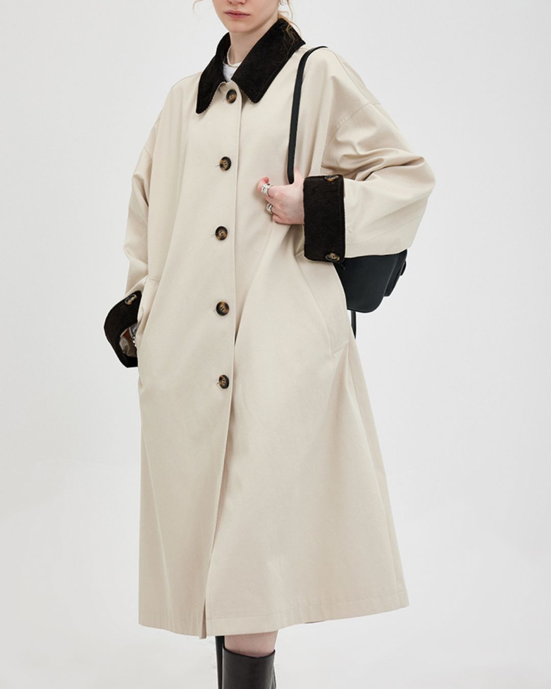 Contrast Color Classic Coat　CT007