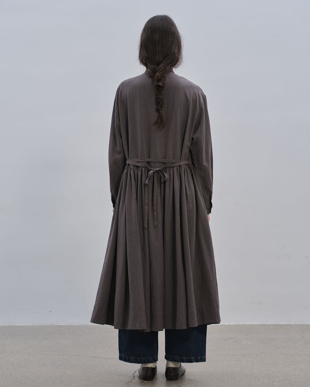 Gathered Long Shirt Dress　OP003