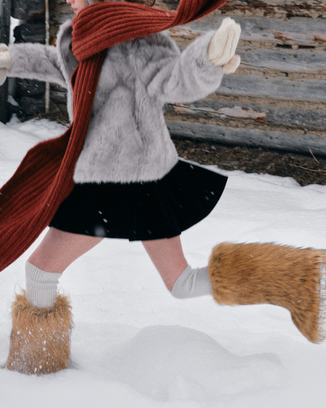 Faux Fur Colorful Button Jacket　JK076