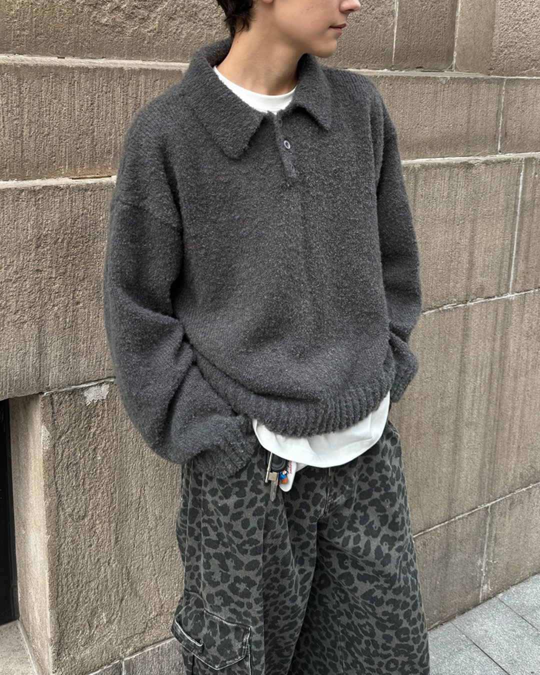 Boucle Polo Collar Knit　KN013