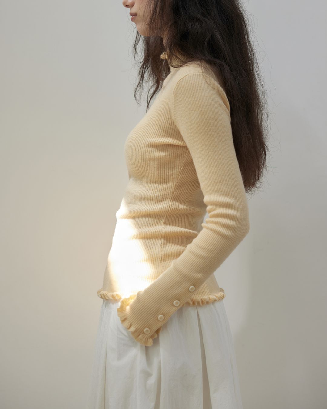 Frill High Neck Knit　KN017