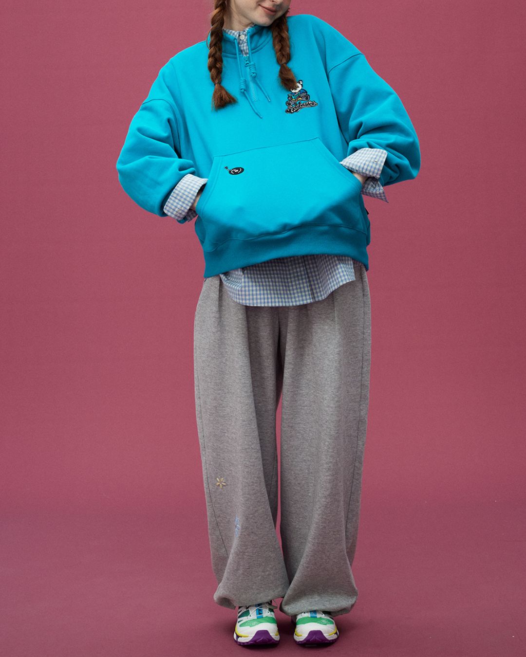 Floral Drawstring Wide Pants　PT001