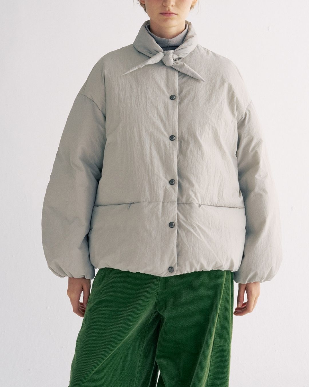Detachable Scarf Puffer Down Jacket　JK080