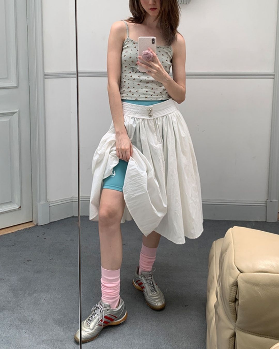 High-waisted Above-the-knee Fitness Pants　SP003