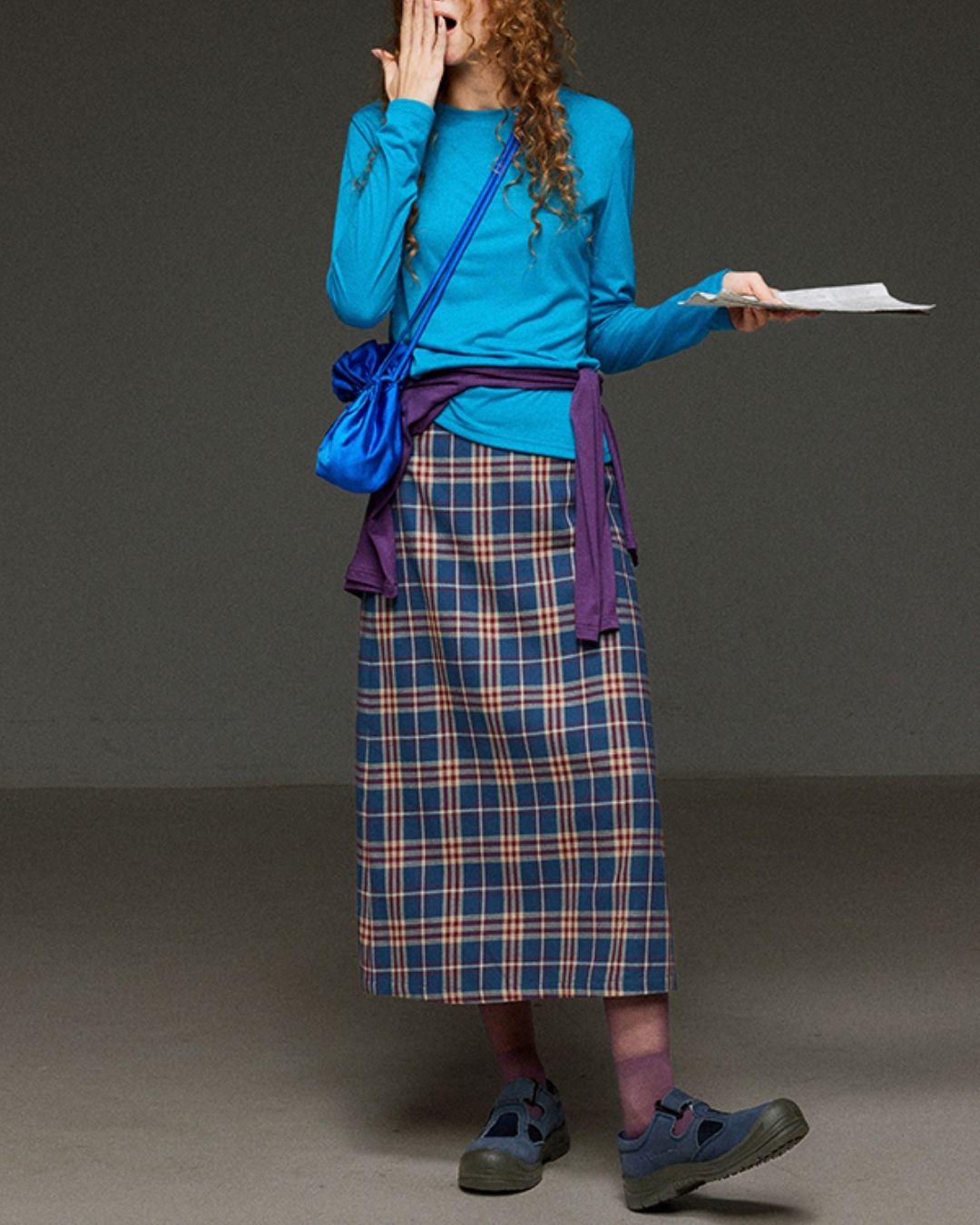 Boat Neck Slim Fit T-shirt　LT012