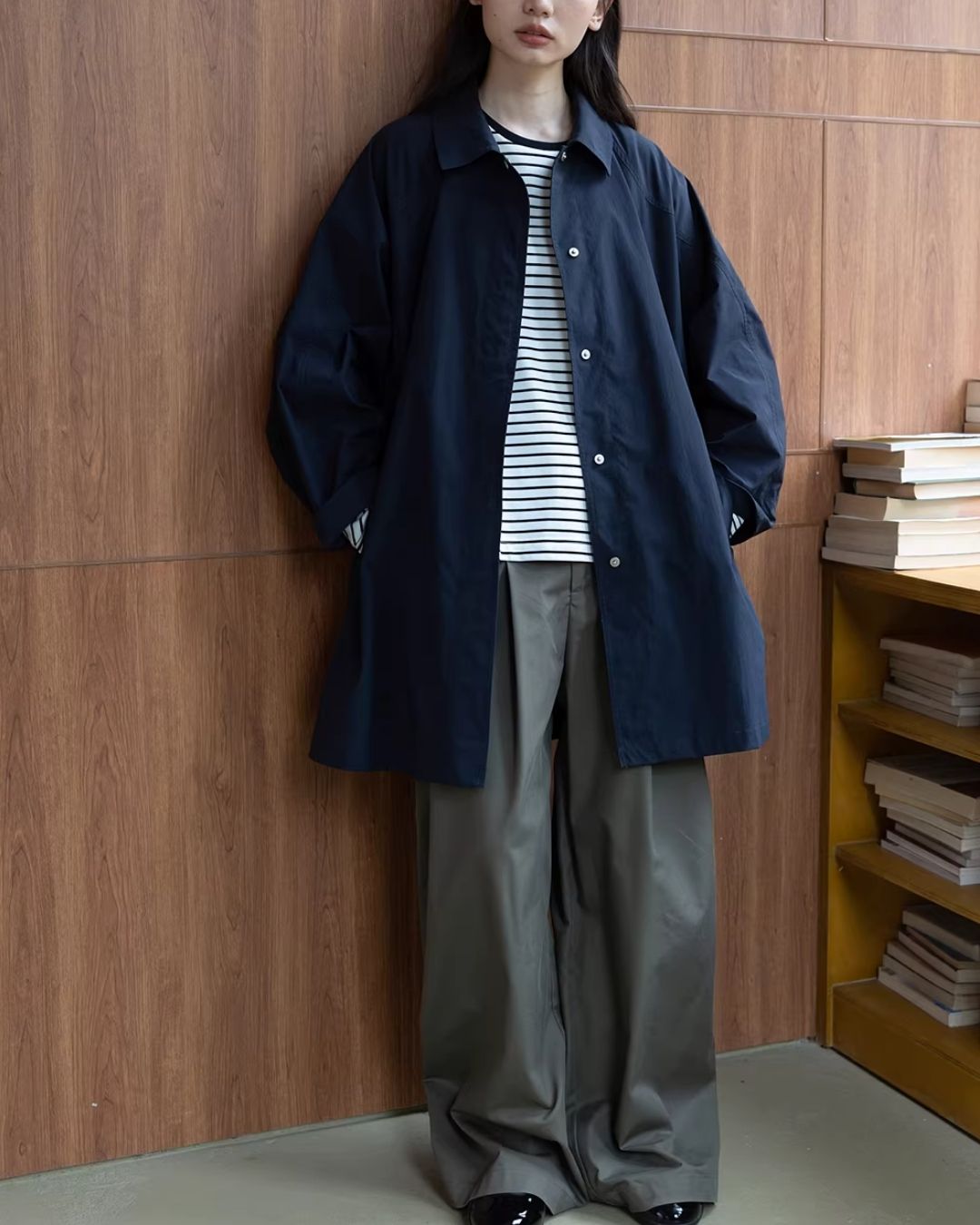 Water-repellent Single-breasted Coat　CT033