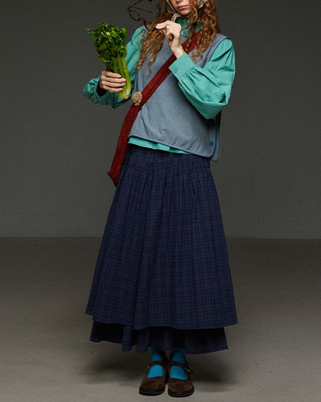 Side Button Check Vest　VT004