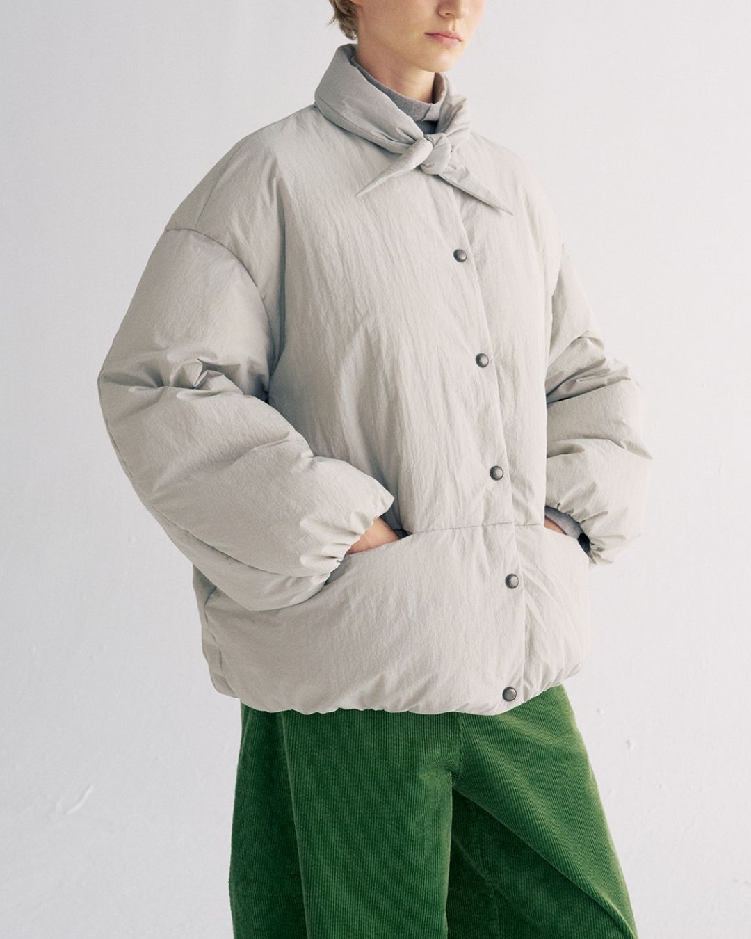 Detachable Scarf Puffer Down Jacket　JK080