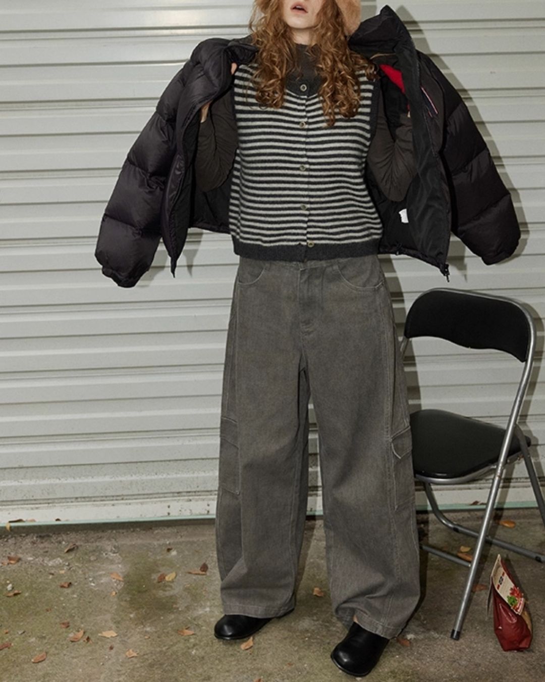 Work Denim Wide Pants　DP008