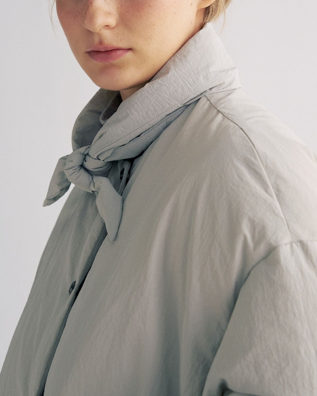 Detachable Scarf Puffer Down Jacket　JK080