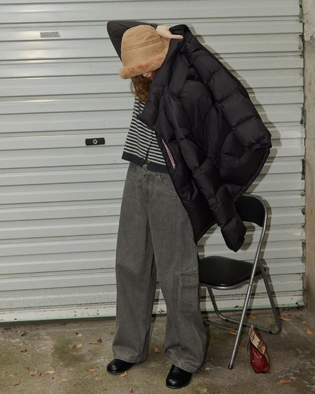 Work Denim Wide Pants　DP008