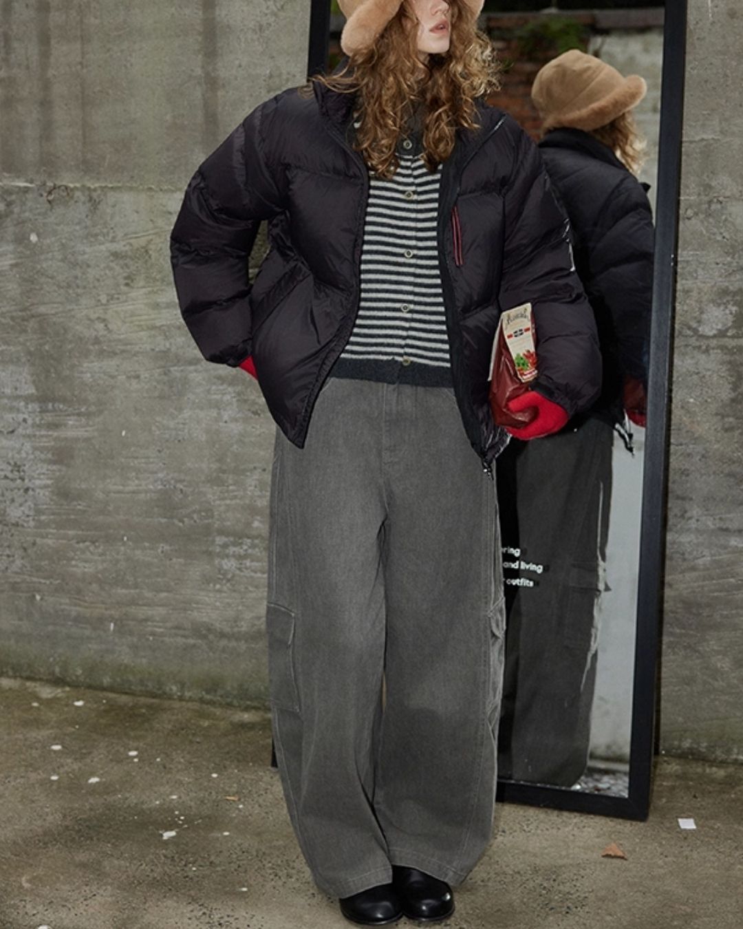 Work Denim Wide Pants　DP008