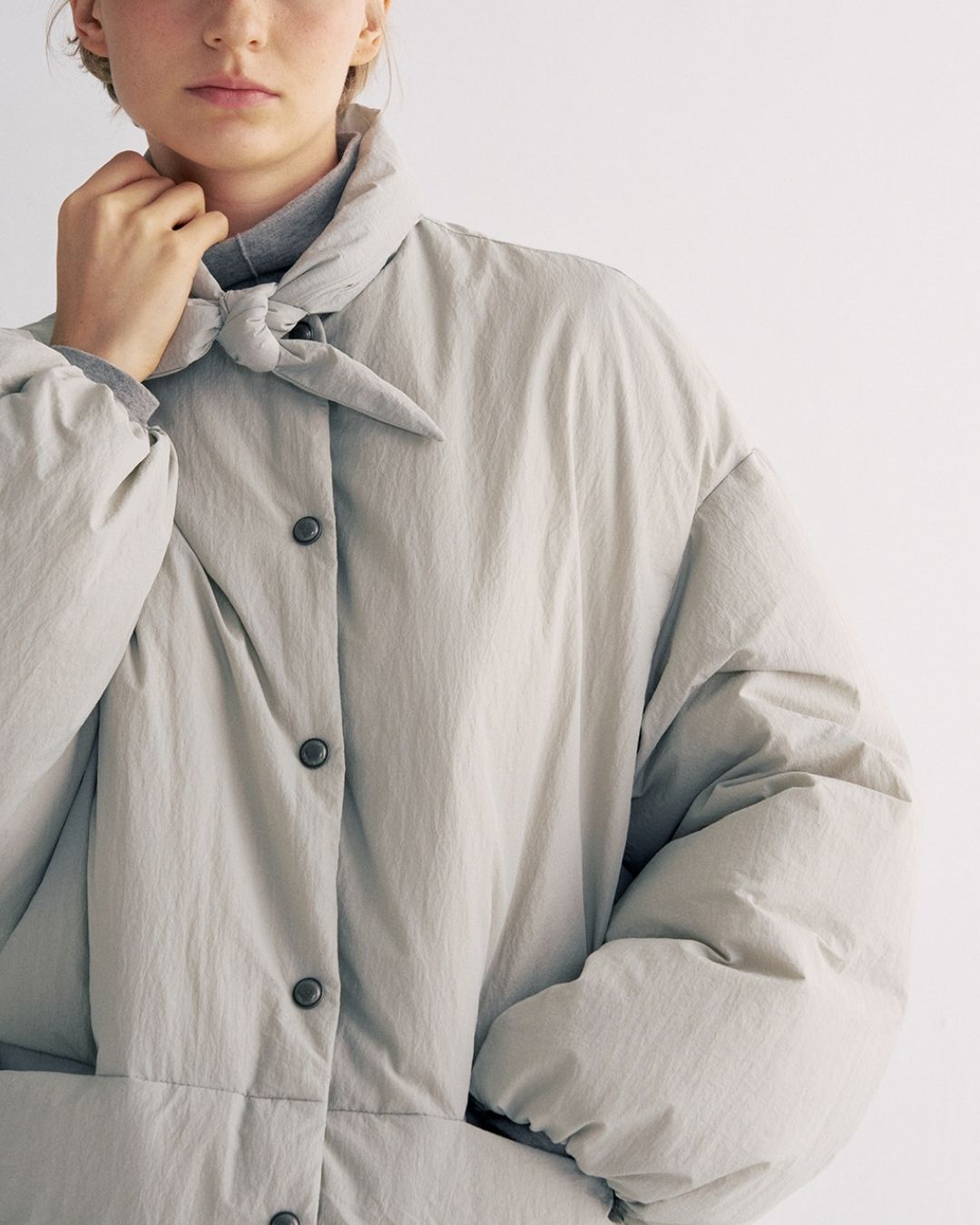 Detachable Scarf Puffer Down Jacket　JK080
